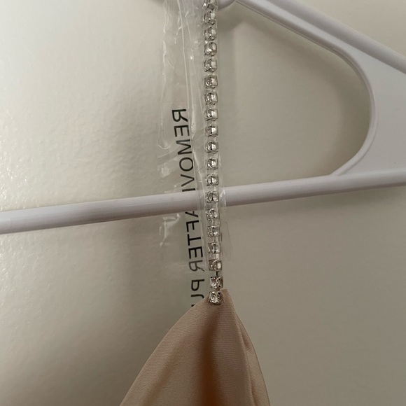 Satin beige/tan dressy top. Never worn - Picture 3 of 3